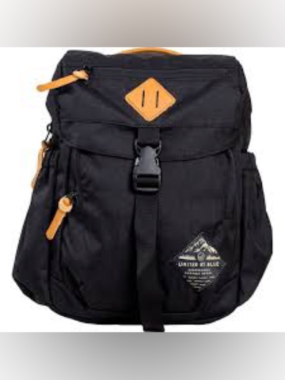 United By Blue Black Backpack with Tan Accents